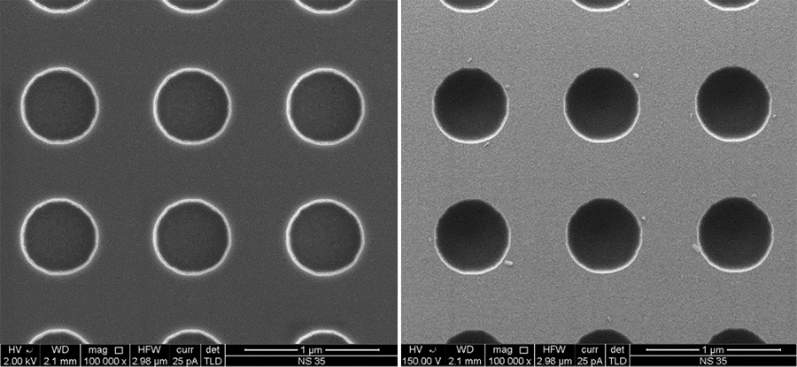 real surface imaging at extreme low voltages