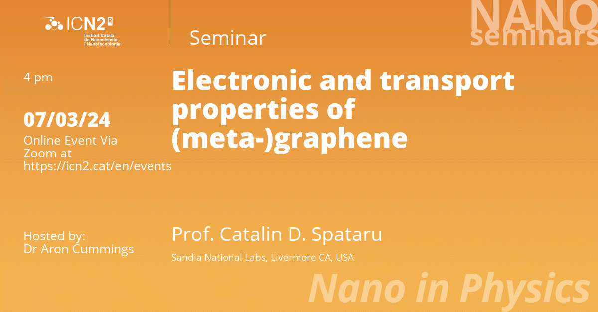 Electronic and transport properties of (meta-)graphene, Catalin D. Spataru
